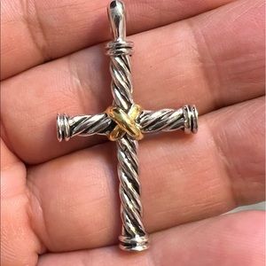 David Yurman cable cross pendant